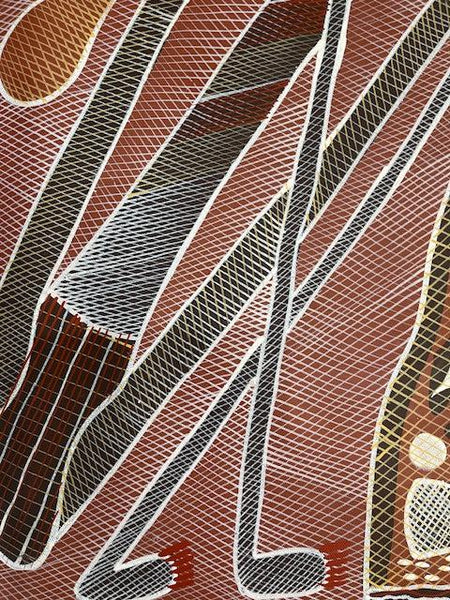 #86 Mimi Spirit Fishing EDDIE BLITNER : Aboriginal Art : 66 x 115cm