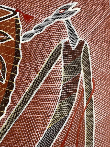 #86 Mimi Spirit Fishing EDDIE BLITNER : Aboriginal Art : 66 x 115cm