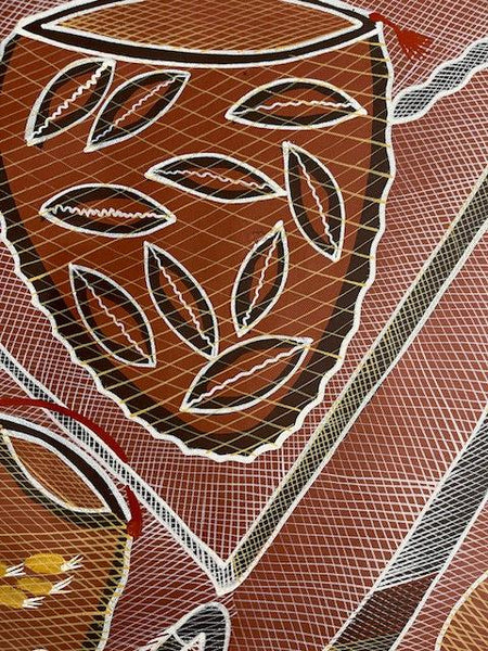 #86 Mimi Spirit Fishing EDDIE BLITNER : Aboriginal Art : 66 x 115cm