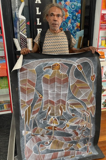 #264 Eagle Dreaming - EDDIE BLITNER : Aboriginal Art : 92x140cm