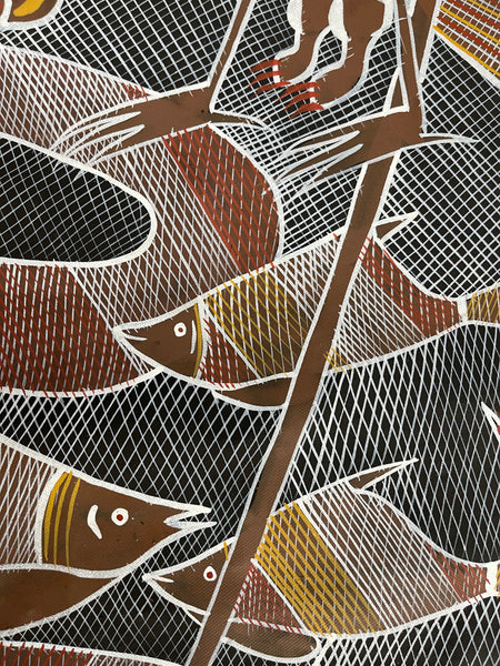 #264 Eagle Dreaming - EDDIE BLITNER : Aboriginal Art : 92x140cm