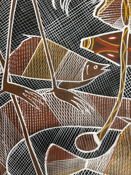 #264 Eagle Dreaming - EDDIE BLITNER : Aboriginal Art : 92x140cm