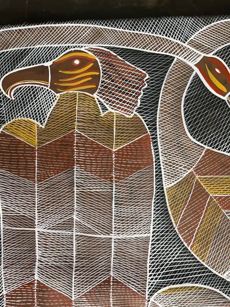 #264 Eagle Dreaming - EDDIE BLITNER : Aboriginal Art : 92x140cm