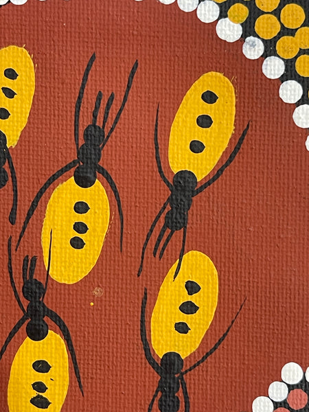 #335 Women Digging for Honey Ants: ANGELA NUMINA : ABORIGINAL ART: 31x41cm