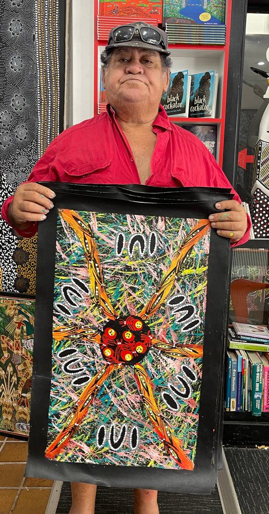 #165 Digging for Honey Ants (Multi) - REGGIE SULTAN : Desert Art : 41x69cm