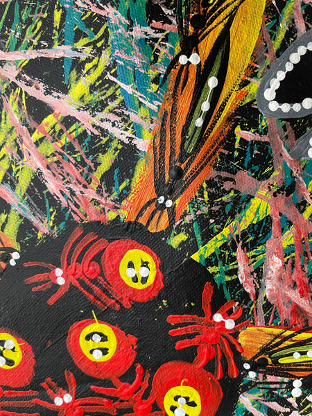 #165 Digging for Honey Ants (Multi) - REGGIE SULTAN : Desert Art : 41x69cm