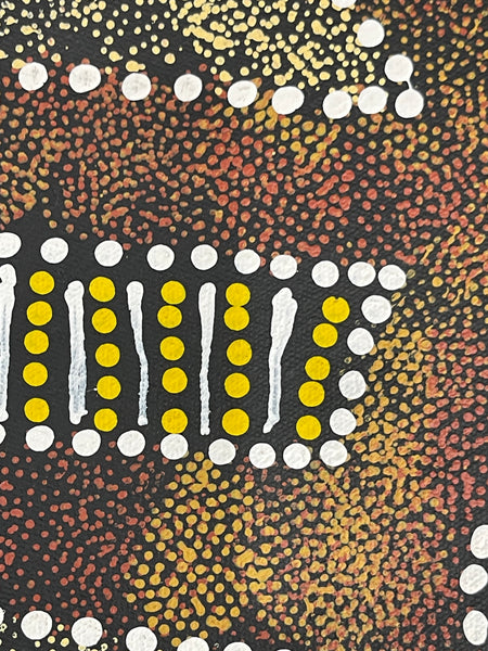#394 Thorny Devil Lizard (Multi) - CAROLINE NUMINA : Aboriginal Art: 92x111cm