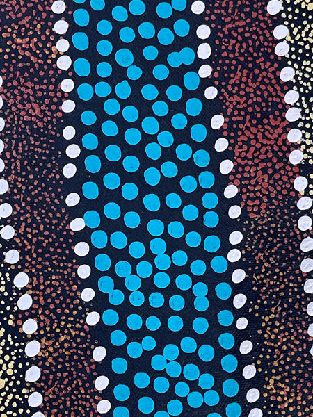 #394 Thorny Devil Lizard (Multi) - CAROLINE NUMINA : Aboriginal Art: 92x111cm