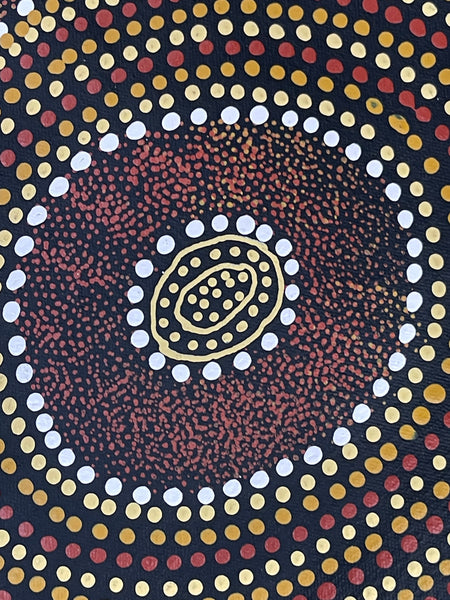 #394 Thorny Devil Lizard (Multi) - CAROLINE NUMINA : Aboriginal Art: 92x111cm