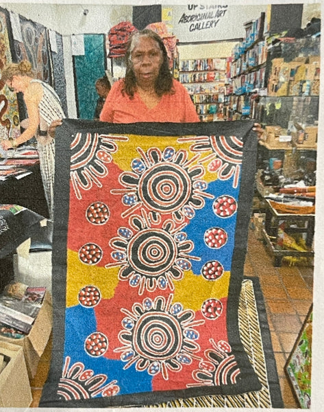 #305 Women Collecting Bush Tucker - BARBARA PANANKA : Aboriginal Art: 140x85cm
