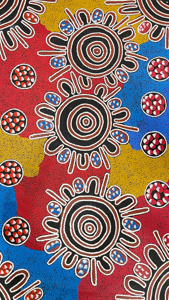 #305 Women Collecting Bush Tucker - BARBARA PANANKA : Aboriginal Art: 140x85cm