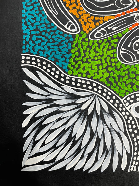 #365 My Country Dreaming (Multi) - SHARON NUMINA : Aboriginal Art: 44x58cm