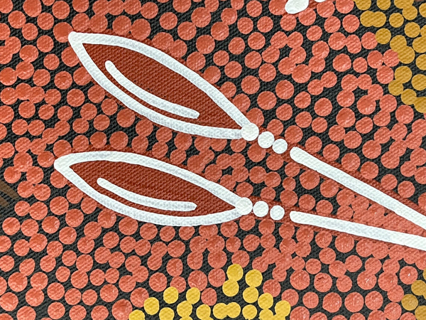 #28 Men Hunting Goanna - BEVAN CLANCY TJAMPITJIMPA 25x42cm