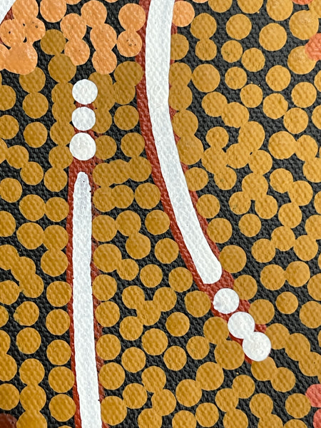 #28 Men Hunting Goanna - BEVAN CLANCY TJAMPITJIMPA 25x42cm