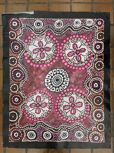 #7 Women's Ceremony (Purple) - Chakayah Sultan: Aboriginal Art - 70x91cm