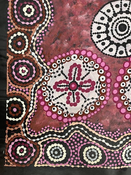#7 Women's Ceremony (Purple) - Chakayah Sultan: Aboriginal Art - 70x91cm