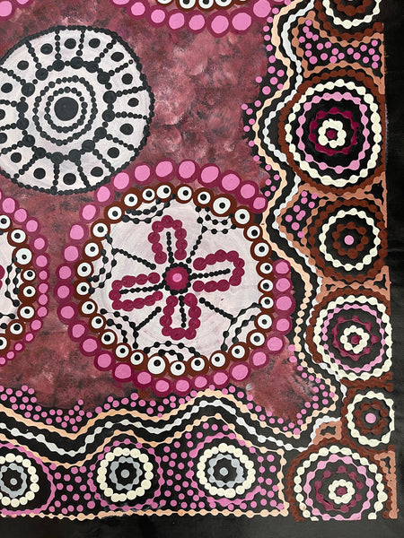 #7 Women's Ceremony (Purple) - Chakayah Sultan: Aboriginal Art - 70x91cm