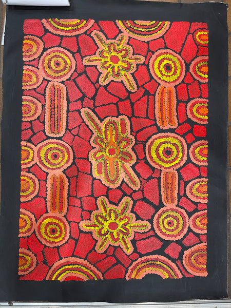 #96 Women's Ceremony (Red) - Chakayah Sultan: Aboriginal Art - 66x92cm