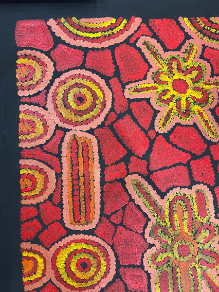 #96 Women's Ceremony (Red) - Chakayah Sultan: Aboriginal Art - 66x92cm