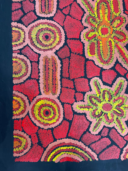 #96 Women's Ceremony (Red) - Chakayah Sultan: Aboriginal Art - 66x92cm