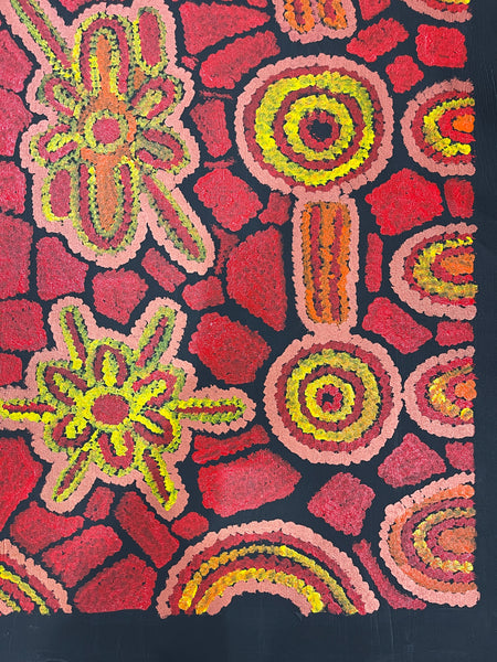 #96 Women's Ceremony (Red) - Chakayah Sultan: Aboriginal Art - 66x92cm