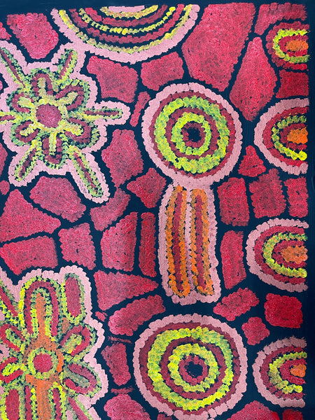 #96 Women's Ceremony (Red) - Chakayah Sultan: Aboriginal Art - 66x92cm