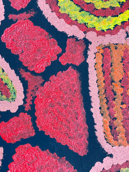 #96 Women's Ceremony (Red) - Chakayah Sultan: Aboriginal Art - 66x92cm