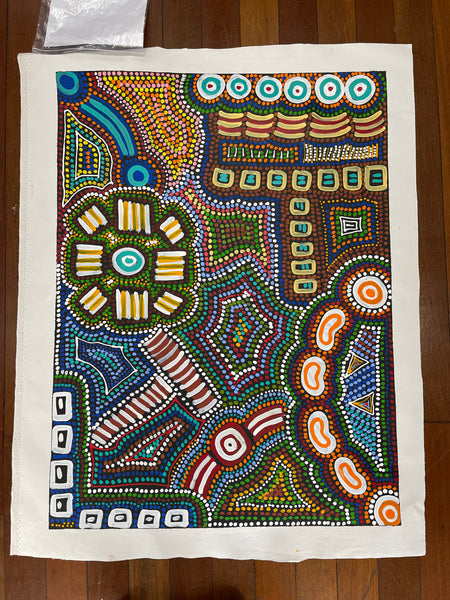 #315 Wallaby Tracks My Country Dreaming (Multi) - Pacinta Turner: 69x94cm