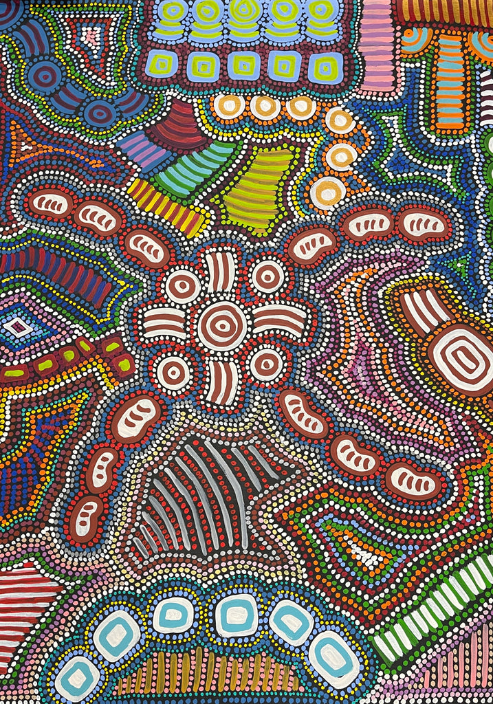 #318 Wallaby Tracks My Country Dreaming (Multi) - Pacinta Turner: 95x124cm