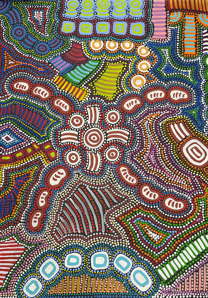 #318 Wallaby Tracks My Country Dreaming (Multi) - Pacinta Turner: 95x124cm