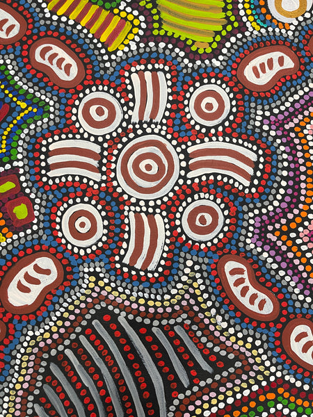 #318 Wallaby Tracks My Country Dreaming (Multi) - Pacinta Turner: 95x124cm