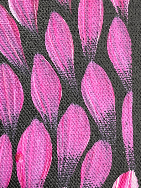 #216 - Bush Medicine Dreaming (Pinks) - ARTIST: MARYANNE GIBSON 42x90cm
