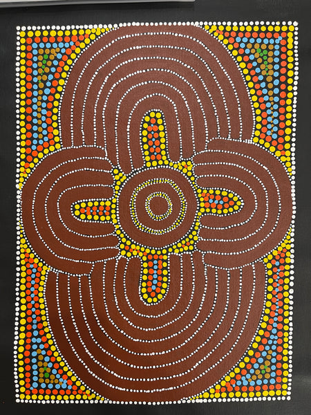 #286 Ceremony - Katrina Napaljarri Spencer: ABORIGINAL ART: 31x42cm