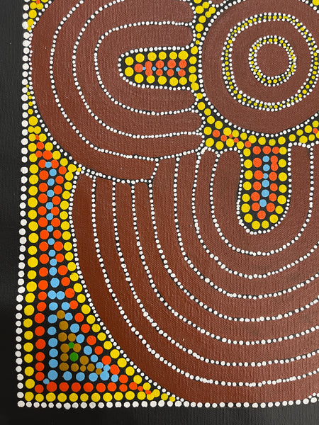 #286 Ceremony - Katrina Napaljarri Spencer: ABORIGINAL ART: 31x42cm
