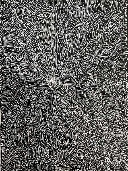 #285 Collecting Bush Medicine Seeds- LANITA NUMINA : Aboriginal Art: 39x53cm