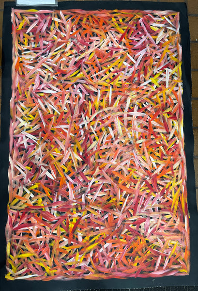 #119 Spinifex Grass (Sunsets)- LOUISE NUMINA : Aboriginal Art: 95x146cm