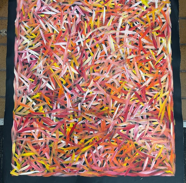 #119 Spinifex Grass (Sunsets)- LOUISE NUMINA : Aboriginal Art: 95x146cm