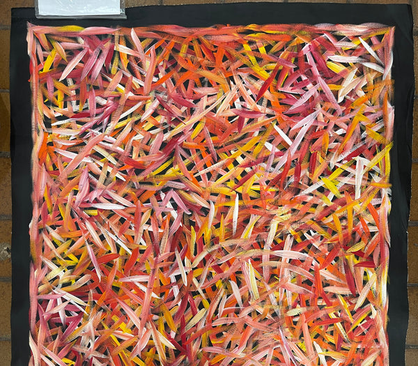 #119 Spinifex Grass (Sunsets)- LOUISE NUMINA : Aboriginal Art: 95x146cm