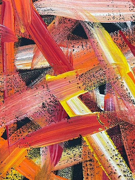 #119 Spinifex Grass (Sunsets)- LOUISE NUMINA : Aboriginal Art: 95x146cm