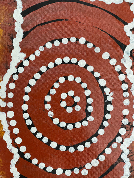 #154 Waterholes & Sandy Creek in the Desert (Earth)  - Artist: LAWRENCE KARPA 88x150cm
