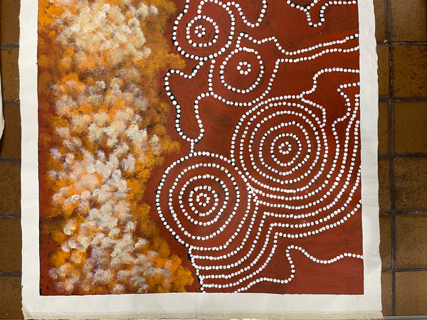 #151 Waterholes & Sandy Creek in the Desert (Earth)  - Artist: LAWRENCE KARPA 92x151cm