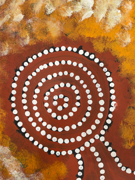 #151 Waterholes & Sandy Creek in the Desert (Earth)  - Artist: LAWRENCE KARPA 92x151cm