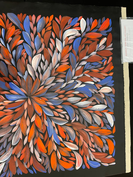 #136 Bush Medicine Leaves (Multi) - LOUISE NUMINA : Aboriginal Art: 70x96cm