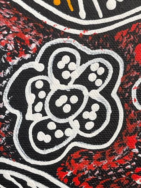 #275 My Country Dreaming (Orange/Multi) - SHARON NUMINA : Aboriginal Art: 69x92cm