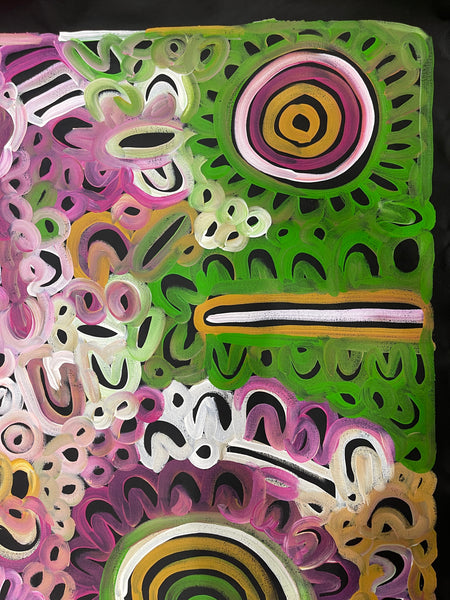 #158 Women's Body Design (Multi)  LOUISE NUMINA : Aboriginal Art: 95x130cm