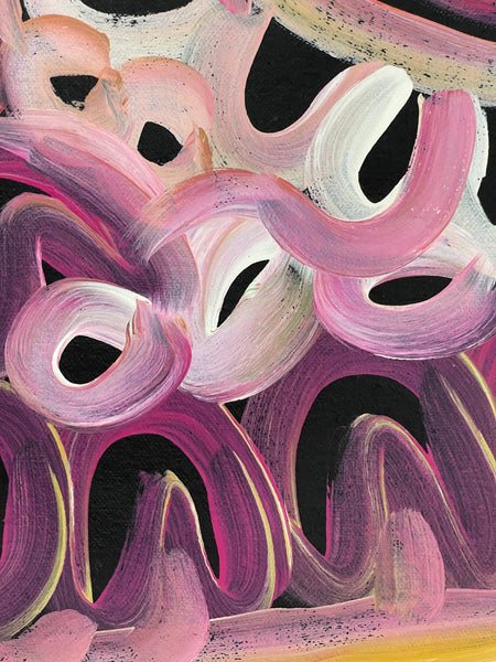 #158 Women's Body Design (Multi)  LOUISE NUMINA : Aboriginal Art: 95x130cm