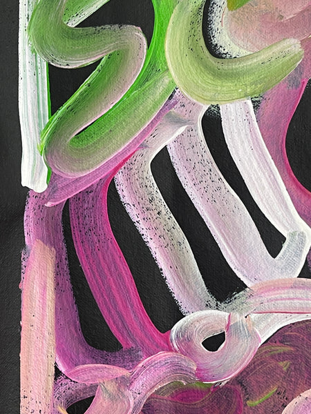 #158 Women's Body Design (Multi)  LOUISE NUMINA : Aboriginal Art: 95x130cm