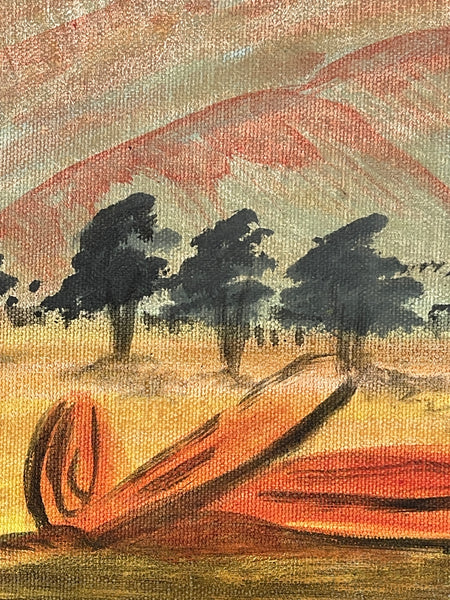 #53 Outback Landscapes - REX SULTAN JABANGARDI: ABORIGINAL ART: 35x102cm