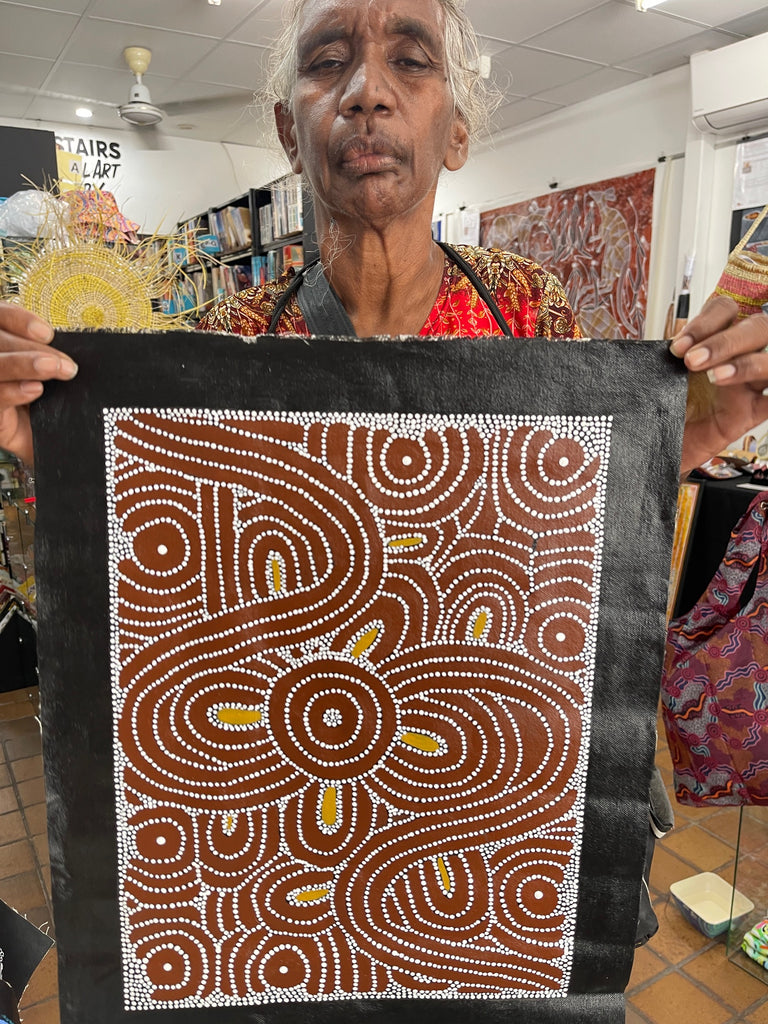 #233 Ceremony - Katrina Napaljarri Spencer: ABORIGINAL ART: 41cm x 31cm