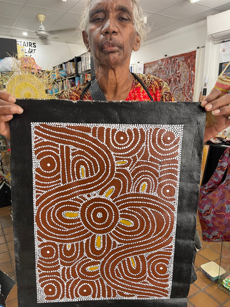 #233 Ceremony - Katrina Napaljarri Spencer: ABORIGINAL ART: 41cm x 31cm